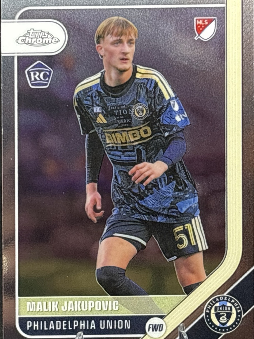 Topps Philadelphia Union Malik Jakupovic Rookie Soccer Trading Card